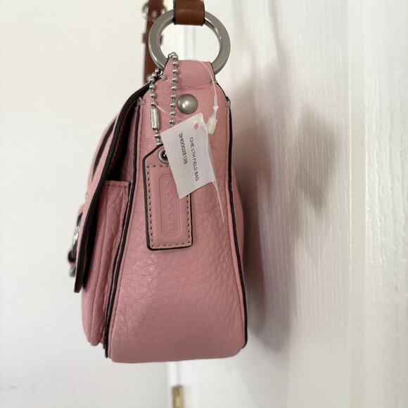 Coach Chelsea Field Bag Pebbled Leather Shoulder Handbag 10893 Blush Pink NEW - Picture 5 of 12